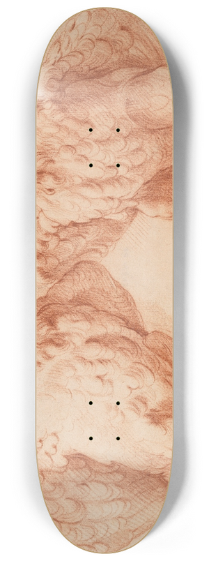 Willem Panneels - Eagle. Two studies of an antique sculpture; front view half turned to the right, and front view half turned to the left 8.25 inch art skate deck