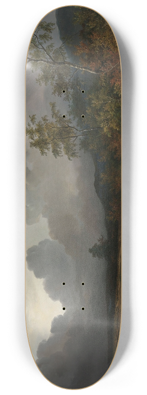 Willem Roelofs - Landscape with a Thunderstorm Brewing 8.25 inch art skate deck