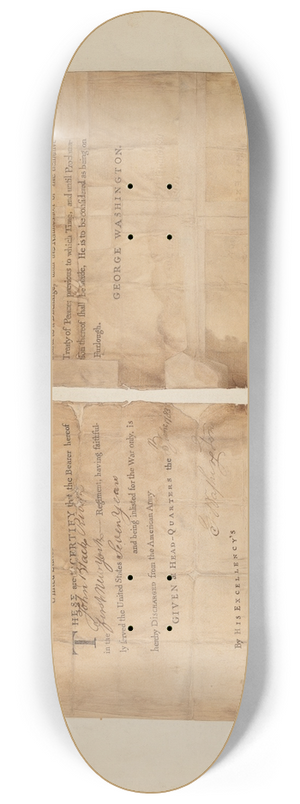 John Koehl - Certificate (army discharge) 8.25 inch art skate deck