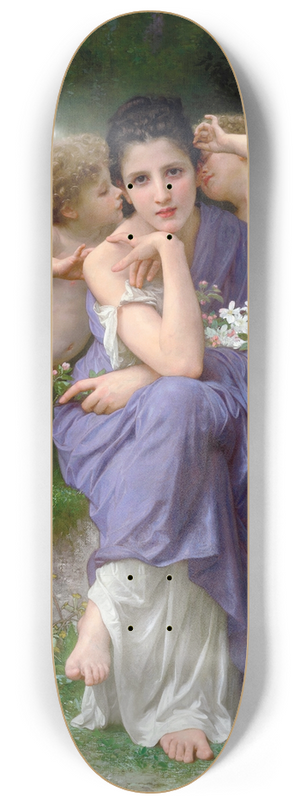William Bouguereau - Chansons de printemps 8.25 inch art skate deck