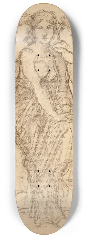 William Bouguereau - Etude pour Chanson de Printemps ou Lveil du coeur 8.25 inch art skate deck