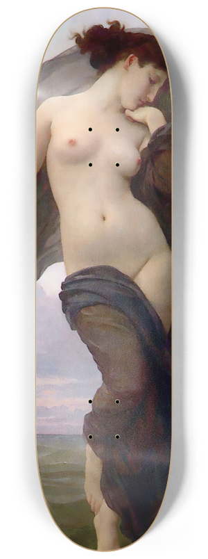 William Bouguereau - Evening Mood 8.25 inch art skate deck