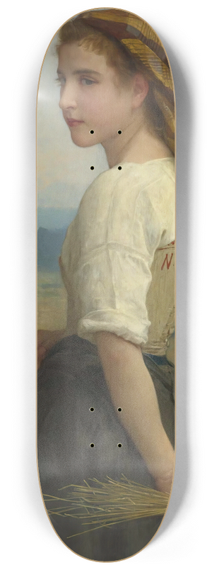 William Bouguereau - Glaneuse 8.25 inch art skate deck