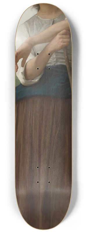 William Bouguereau - Jeune bergre debout 8.25 inch art skate deck