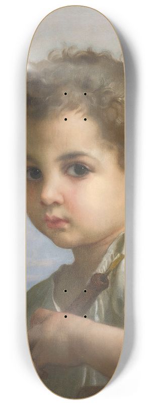 William Bouguereau - Joueur de flte 8.25 inch art skate deck