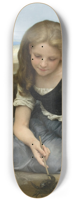 William Bouguereau - Le Crabe 8.25 inch art skate deck