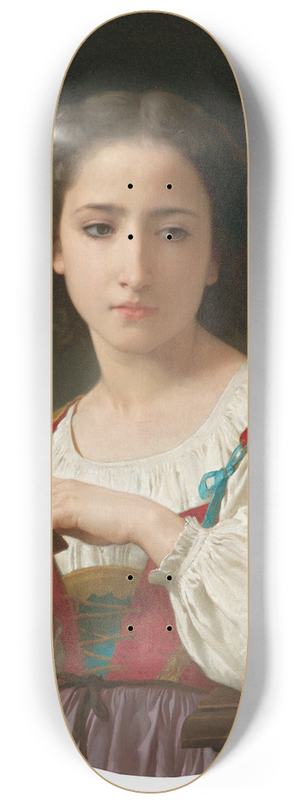 William Bouguereau - Le Livre Dheures 8.25 inch art skate deck