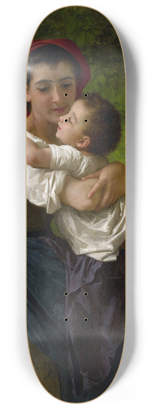 William Bouguereau - Le Petit Clin 8.25 inch art skate deck