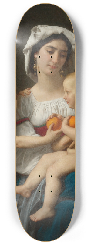 William Bouguereau - Les Oranges 8.25 inch art skate deck