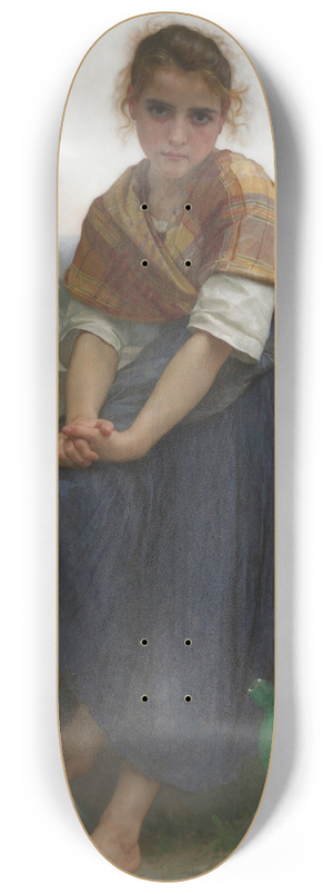 William Bouguereau - The Broken Pitcher 8.25 inch art skate deck