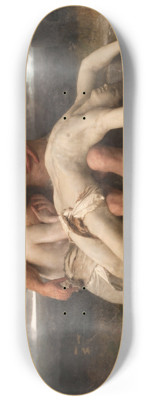 William Bouguereau - The First Mourning 8.25 inch art skate deck