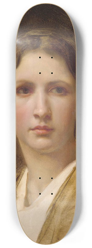 William Bouguereau - tude de la tte 8.25 inch art skate deck