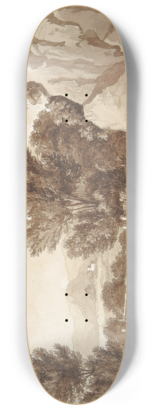 William Brockedon - Landscape Scene 8.25 inch art skate deck