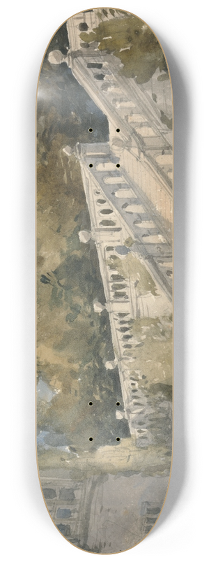 William Callow - Garden Stair, Haddon Hall 8.25 inch art skate deck