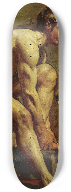 William Etty - Male Nude 8.25 inch art skate deck
