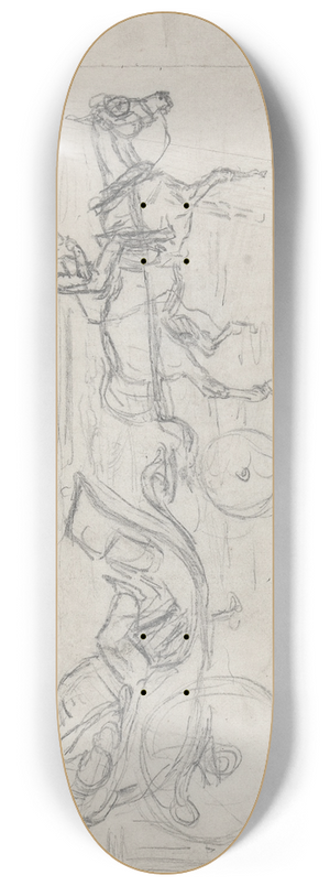 John Leech - A Jockey-Cart 8.25 inch art skate deck John Leech - A Jockey-Cart 8.25 inch art skate deck