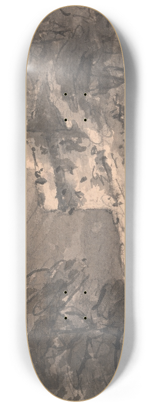 William Gilpin - Landscape with a Ruined Castle on the Right 8.25 inch art skate deck