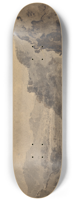 William Gilpin - Landscape with Two Horsemen on a Road 8.25 inch art skate deck