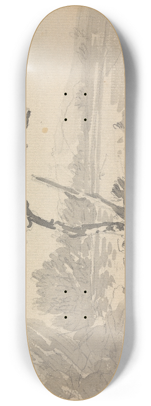 William Gilpin - Tree and Lake 8.25 inch art skate deck