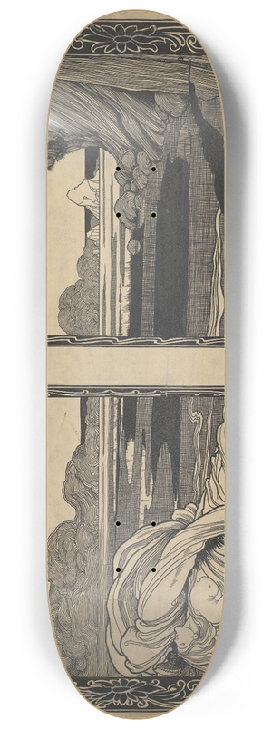 William Heath Robinson - The Nights Plutonian Shore; The Raven 8.25 inch art skate deck