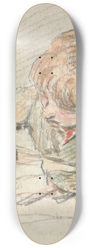 William Henry Hunt - A Boy Writing 8.25 inch art skate deck