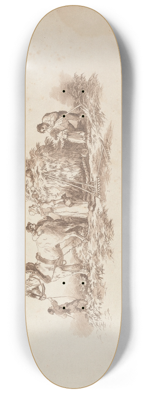 William Henry Pyne - Hay Making 8.25 inch art skate deck