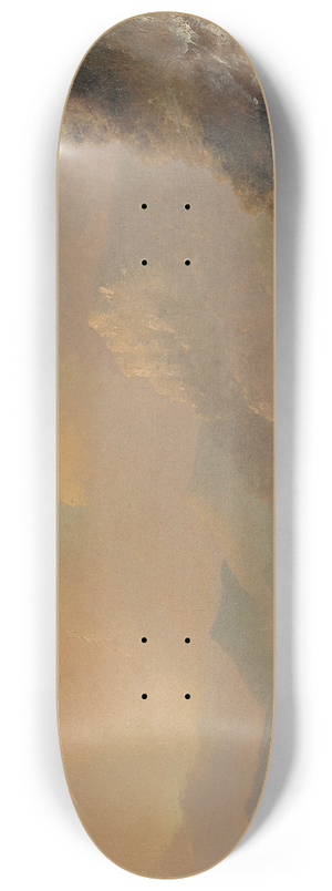 William Hodges - Waterfall in Dusky Bay with Maori canoe 8.25 inch art skate deck