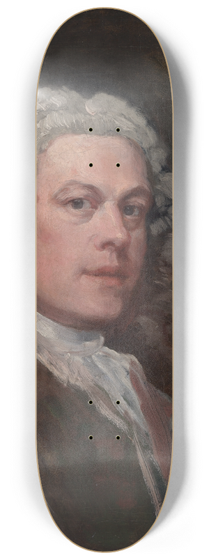 William Hogarth - Self-Portrait 8.25 inch art skate deck