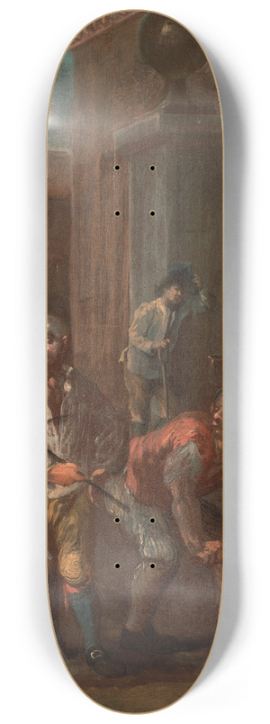 William Hogarth - Sign for a paviour 8.25 inch art skate deck