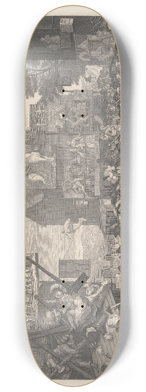 William Hogarth - Southwark Fair 8.25 inch art skate deck