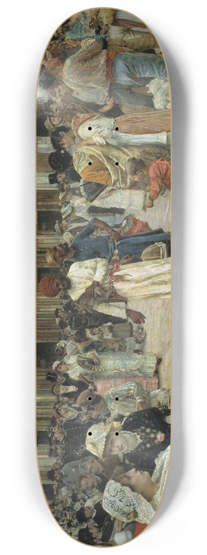 William Logsdail - The Piazza Of Saint Marks, Venice 8.25 inch art skate deck