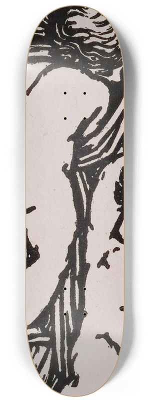 William Morris - Love is Enough  Upright Border or Sidepiece with four Putti 8.25 inch art skate deck