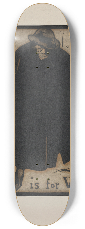 William Nicholson - V is for Villain 8.25 inch art skate deck
