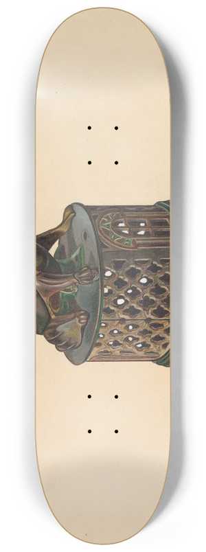 William O. Fletcher - Toy Bank  Frog 8.25 inch art skate deck