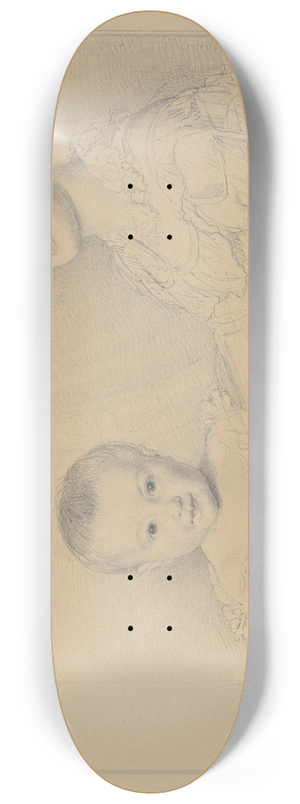 John Linnell - Portrait of a Mother and Child 8.25 inch art skate deck