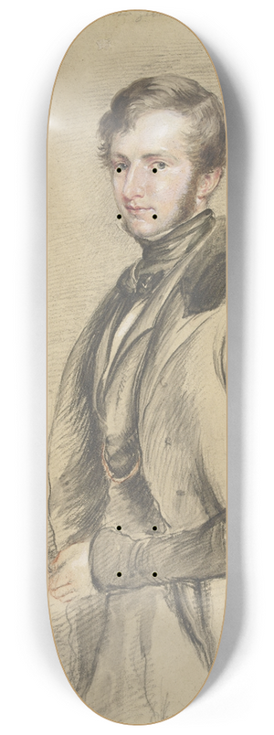 John Linnell - Portrait of John Davies Gilbert 8.25 inch art skate deck