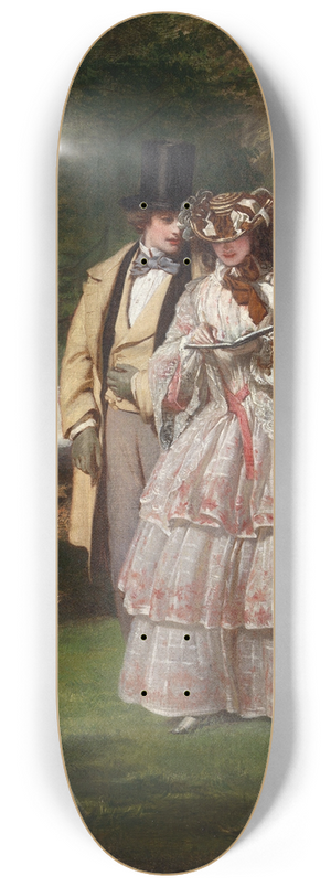 William Powell Frith - The Two Central Figures in Derby Day 8.25 inch art skate deck