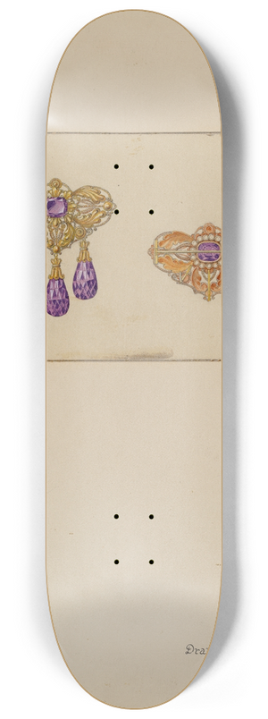 William P. Shearwood - Brooch 8.25 inch art skate deck