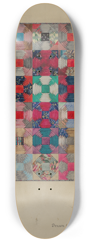 William P. Shearwood - Quilt 8.25 inch art skate deck