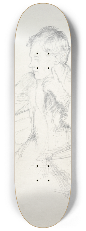 William Rothenstein - Charles Hazelwood Shannon 8.25 inch art skate deck