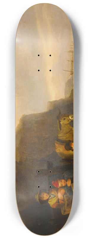 William Shayer - Waiting for the ferry 8.25 inch art skate deck