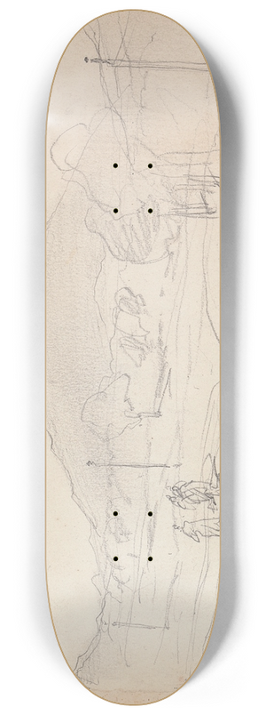 William Simpson - Hills at Topechancee, 23 December 1859 8.25 inch art skate deck