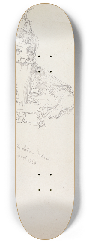 William Simpson - Ranjit Singh, from a Painting in the Lahore Museum 8.25 inch art skate deck