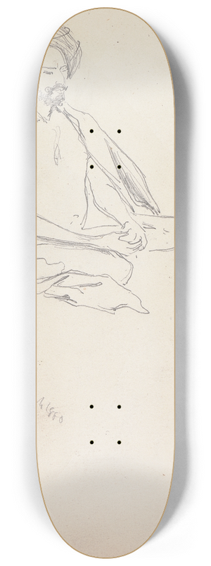 William Simpson - Study of a Fakir, Amritsar, 26 March 1860 8.25 inch art skate deck
