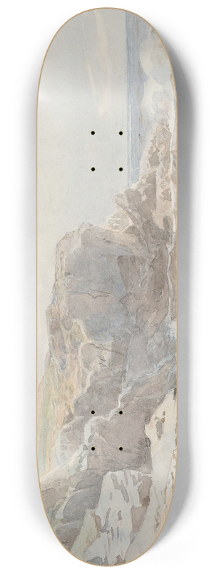William Trost Richards - Crashing Waves 8.25 inch art skate deck