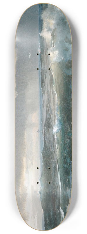 William Trost Richards - Surf on Rocks 8.25 inch art skate deck