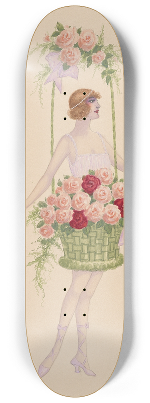 Will R. Barnes - 539-Rose Basket 8.25 inch art skate deck