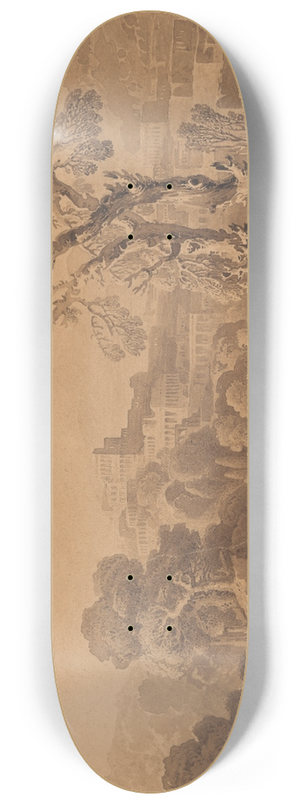 John Martin - Classical City in Landscape 8.25 inch art skate deck