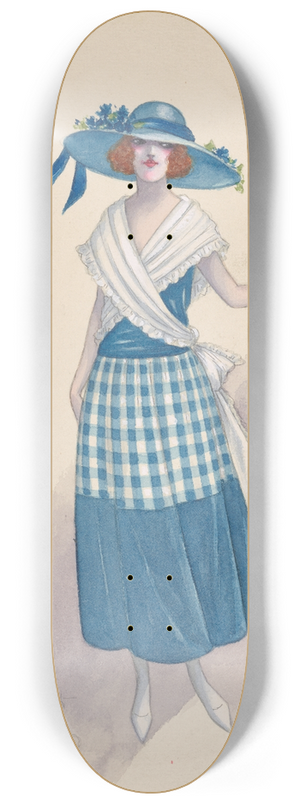 Will R. Barnes - Gingham girl, 2 8.25 inch art skate deck