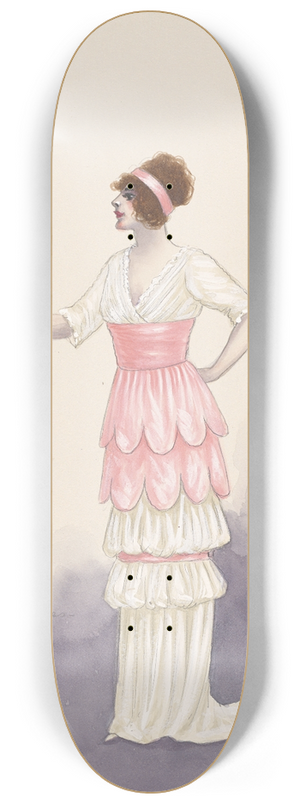Will R. Barnes - Tango Girl; Act II, 27 8.25 inch art skate deck